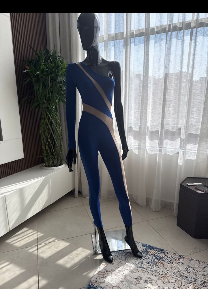 Royal Blue One-Shoulder Elegant Jumpsuit_thumbnail_1